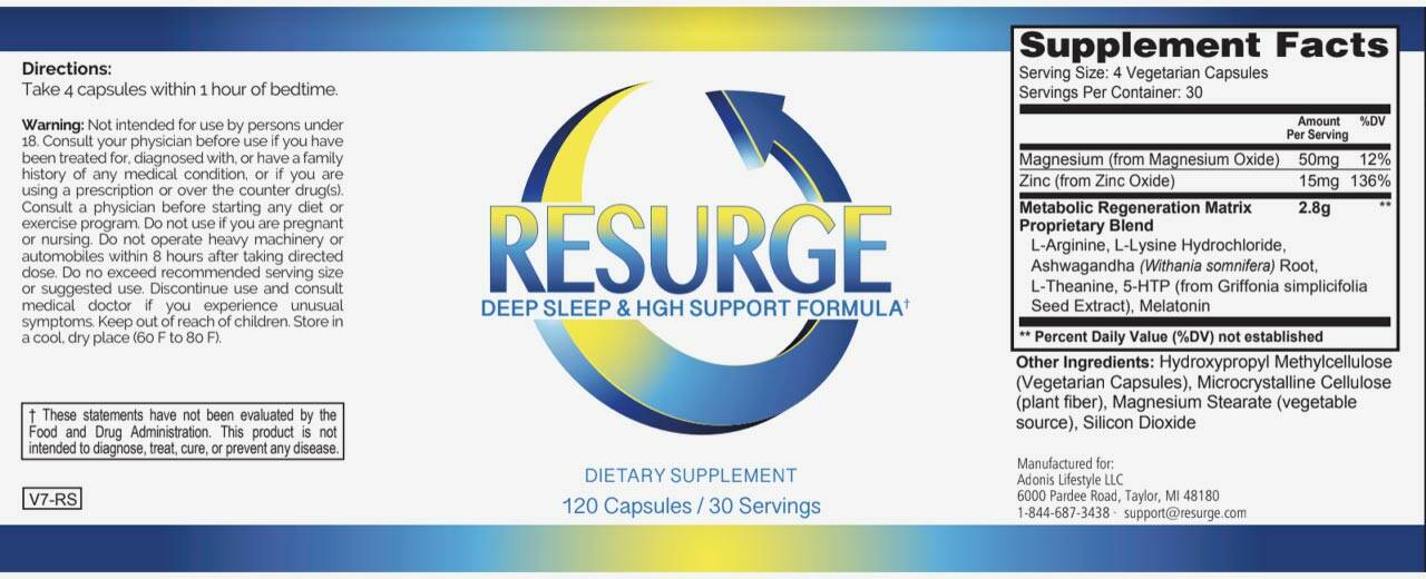 Resurge Supplement Facts